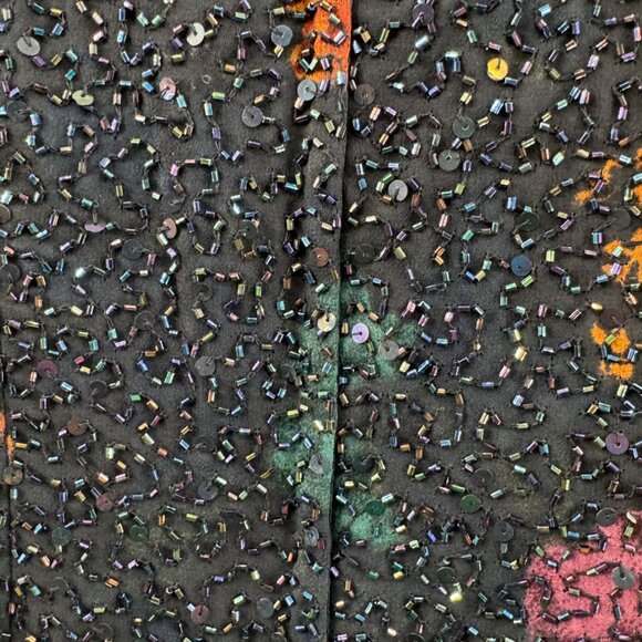 Vintage J Kara Womens Floral Sequin Jacket & Tank Top Set Size Small - Picture 9 of 12